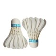 thumbnail image 3 of Rioff Badminton Duck Feather Shuttlecock | White , Pack Of 10 , Suitable For Beginners | Durable And All Weather Proof, 3 of 3