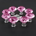 thumbnail image 3 of Cupboard Drawer Handles Crystal Glass Cabinet Knobs Pulls Interior Door 30 Mm Pink, 3 of 6