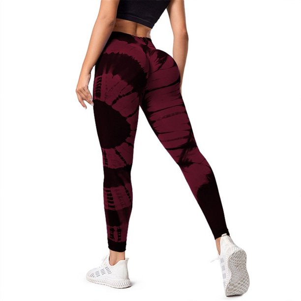 Mallas sin costuras para mujer, pantalones de Yoga para Fitness, mallas de cintura alta con tinte anudado, mallas deportivas para entrenamiento, levantamiento de glúteos y gimnasio para mujer