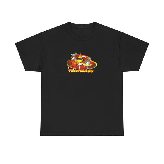 Chillin Flame Boy World Industries 2000s Skateboard Vintage Classic TShirt Print - Black / M