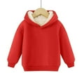 thumbnail image 4 of Otqutp Children Boys Girls Autumn Winter Solid Pullover Tops Casual Long Sleeve Hoodie Sweatshirt Fall Clothes Sweatshirts for 4-15 Years(Red,14-15 Years), 4 of 4