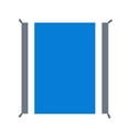 thumbnail image 1 of Tignapoo Foldable Waterproof Beach Mat for Outdoor Camping, Portable Picnic Blanket with TPU Coating, Windproof Pegs, Gradient Blue, 140x200cm, 1 of 6