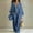 Blue, variant on Womens Three Piece Outfit Sleeveless Tank Top Long Sleeve Kimono Cardigan Elastic Waist Wide Leg Pants Solid Color Vacation Set Sky Blue XL(XL)