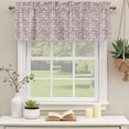 thumbnail image 2 of 2 Pack Valances for Window, Vintage Pink Flower Short Curtains for Kitchen Bedroom Living Room, Spring Floral Leaves Pastoral Birds Plants Small Window Treatment Valance Drapes 42 x 12 Inch, 2 of 8