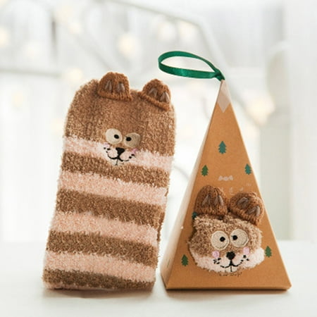 

KEUSN Women s Cartoon Floor Socks Thicken Warm Non-slip Sleeping Socks Slippers Socks