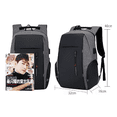 thumbnail image 3 of Mochila Para Laptop Con Puerto Y Cable Usb Negro con Gris, 3 of 5