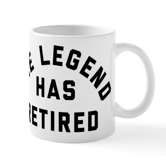 CafePress - The Legend Has Retired - 11 oz Ceramic Mug - Novelty Coffee Tea Cup