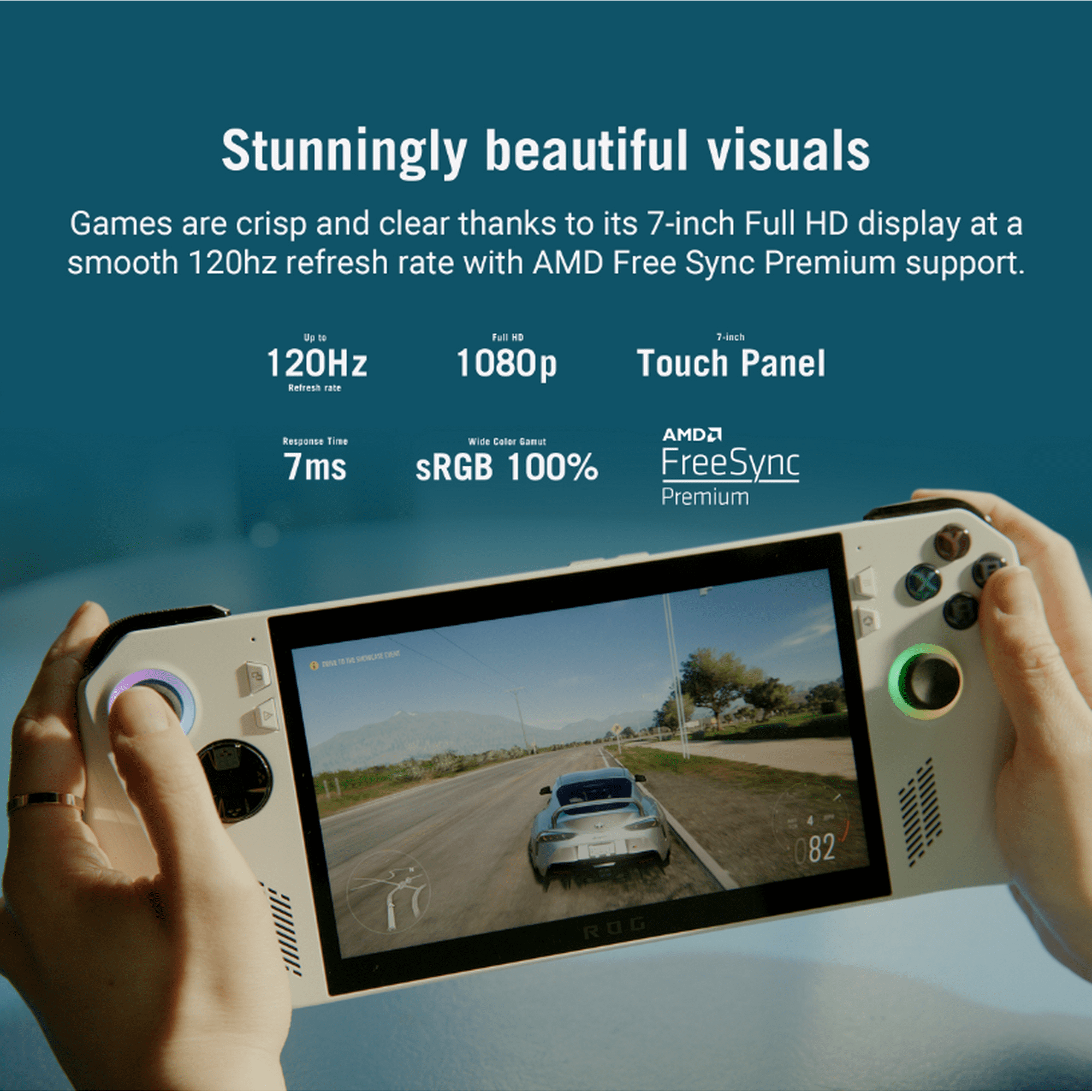 ASUS ROG Ally 7” Handheld Touch Gaming Console, 16GB LPDDR5 RAM