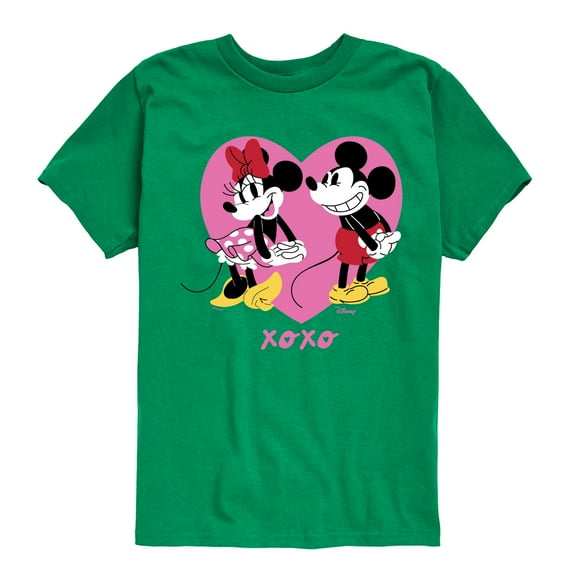 Disney - Mickey And Minnie Heart - Toddler & Youth Short Sleeve Graphic T-Shirt
