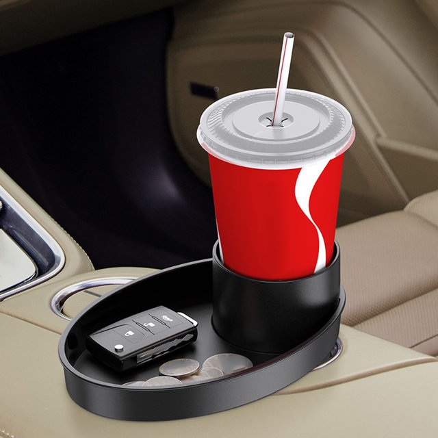 Car Snack Tray,Portable Travel Rotating Cup Holder Plate for Car Seats, Booster,