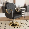 thumbnail image 2 of S-HOME Professional Hydraulic Salon Chair With 360° Swivel, PU Leather, Ergonomic Support, Non-Tilting Barber Equipment For Salons, Black, 2 of 14