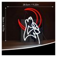 thumbnail image 3 of Letrero De Neón Con Forma De Luna De Lobo, Luz Regulable, Lámpara Colgante De Noche Para Decoración De Pared, Alimentada Por USB 28.5cm×36cm, 3 of 5