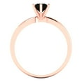 thumbnail image 4 of Solitaire Engagement Ring for Women - 0.5ct Natural Onyx in 14K Rose Gold Promise Ring, 4 of 6