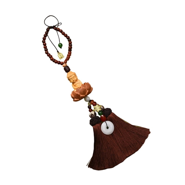 Adorno colgante de estatua de Buda para espejo retrovisor de coche, accesorio decorativo para coche Estilo A