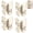 4PCS-White, variant on 4 Pack Rotating Butterfly Adhesive Wall Hooks, No Drill Storage Hangers, 270° Swivel Adjustable Wings for Keys Bags