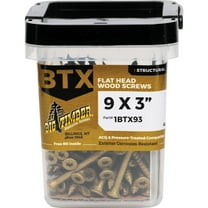 Big Timber Construction Fasteners Wood Screws - T-25 Drive, Flat Head - 81 Pieces, #9 x 3 In.
