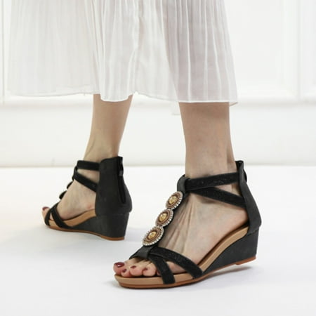 

XIAQUJ New Casual Slipper Lady Slides with Square Head Hollowed Out Ladies Women Beach Flip Flops Flat Sandals Shoes Sandals for Women Black 8(40)