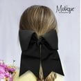 thumbnail image 3 of Motique Accessories Black Jumbo Hair Bow Pony with Tails for Adult Female and Girls - Black, 3 of 6