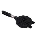 thumbnail image 2 of Waffle Waffle Maker Pan Make 5 Mini Heart Shaped Waffles Small Kitchen Stovetop Waffle Baking Pan for Family Breakfast, 2 of 7