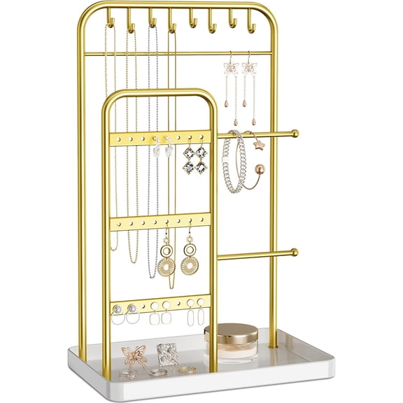 ANHXN Jewelry Holder Stand: Jewelry Display for Necklace, Bracelet, Earring, Ring,