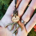 thumbnail image 3 of Antler and Bullet Metal Christmas Ornament Hunting Theme Tree Decor with Rustic Ribbon for Outdoorsmen, 3 of 3