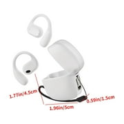 Open Ear Sport Headphones, Soft Silicone Wireless Bone Conduction Earphones, Powerful Bass, 10H Lasting, Multipoint Capable, Quick Charge, Built-in 32GB MP3