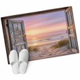 thumbnail image 2 of Vintage Door Coastal 2'x3' Washable Rug, Sunset Seaside Summer Beach Non-Slip Soft Doormat Area Rugs for Entrance Bathroom Bedsides, StainResistant Carpet for Kitchen Bedroom, Entryway Floor Mat, 2 of 9