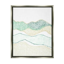 Stupell Industries Abstract Green Mountains Landscape Abstract Painting Gray Floater Framed Art Print Wall Art