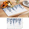 thumbnail image 6 of Watercolor Blue Leaves Placemats Set of 6 Eucalyptus Leaf Place Mats Table Mats Kitchen Dining Home Outdoor Party Table Decoration, 6 of 9