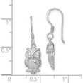 thumbnail image 4 of Sterling Silver Rhodium-Plated Cz Owl Shepherd Hook Earrings (29 X 9) Made In Thailand qe11829, 4 of 5