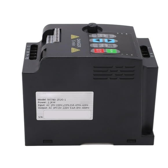 VFD Inverter,Variable Frequency Drive 2.2KW Single Phaseto Phase VFD Frequency Inverter Maximized Efficiency