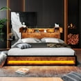 thumbnail image 6 of Dnxao King Size Classic Metal Platform Bed with Charging Station, Vintage Brown, 6 of 8