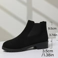 thumbnail image 7 of Rokment Chukka Ankle Boots for Women 2025 Fall Winter Fashion Suede Round Toe Chunky Low Heel Non Slip Slip-On Dress Short Booties Black Size 6.5, 7 of 7