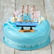 thumbnail image 2 of Decoración creativa para tarta de graduación, accesorio para tarta, modelo de velero de madera, adorable adorno de escritorio (mediano, 12 cm de largo), 2 of 8