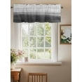 thumbnail image 2 of Abstract Valances for Windows, Rod Pocket Kitchen Valance Curtains - Soft & Washable Small Window Treatment for Living Room,&nbsp;Bathroom, Gradient Black Grey, 54x18inch, 2 of 9