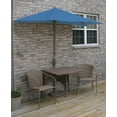 thumbnail image 7 of Blue Star Group Terrace Mates Daniella All-Weather Wicker Coffee Color Table Set w/ 9'-Wide OFF-THE-WALL BRELLA - Pacific Blue Sunbrella Canopy, 7 of 7