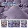 thumbnail image 6 of LammaLoe Duvet Cover California King Size, Soft Prewashed 3-Piece Duvet Cover Bedding Set with Pillow Shams, Grayish Purple, 6 of 8