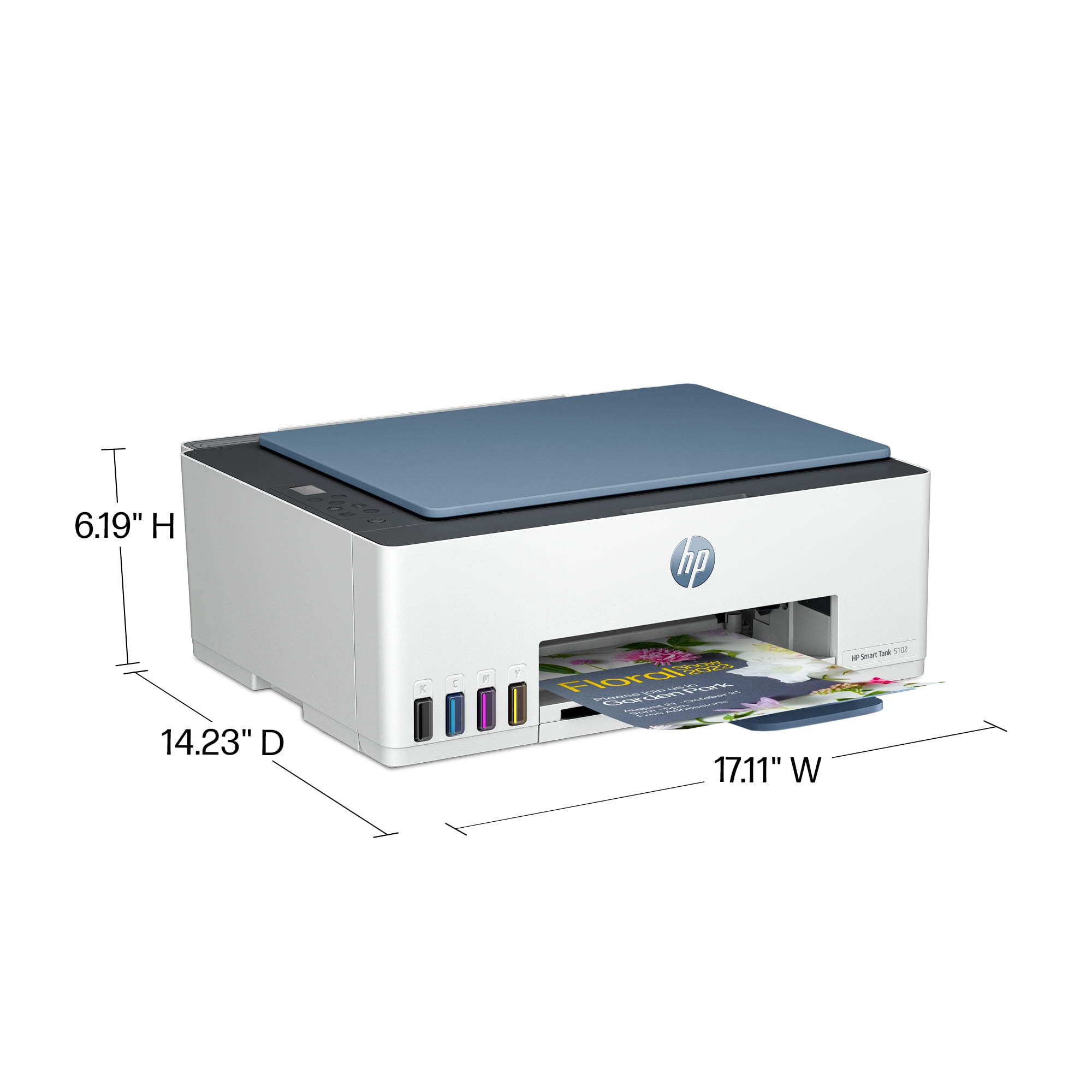 HP Tank 5102 Wireless All-in-One Supertank Color home Inkjet Printer with up to 2 Years of Ink - Walmart.com