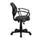 thumbnail image 2 of Silla de oficina Flash Furniture WA-3074-GY-A-GG giratoria malla gris respaldo bajo con brazos, 2 of 2
