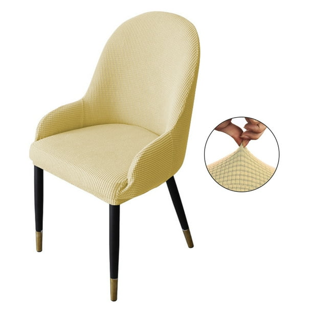 Dinheiro Fundas para sillas de Comedor elásticas, Reutilizables, Lavables, Suaves, Funda para sillón Inclinada de Spandex, Funda Curvada para Silla de Comedor para el hogar, Funda para Silla de Mesa