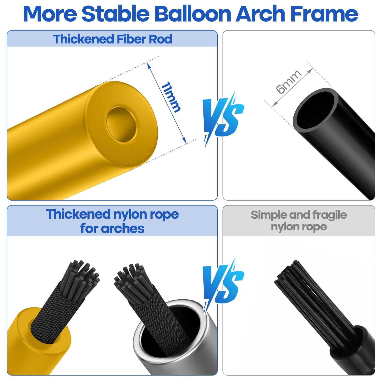 Golden Balloon Arch Kit Adjustable 10ft Wide 9ft Tall Stand for Party Decorations