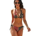 thumbnail image 2 of African Ethnic Bikini Set Sexy Patchwork Print Bikini Swimsuit Bath Printed Swimwear Trend String Bathing Suit, 2 of 5