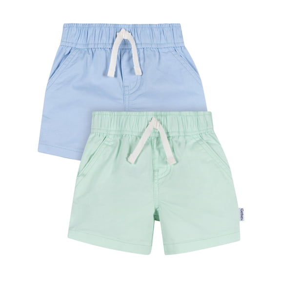 Gerber Baby and Toddler Boy 2pc Woven Short Set, Sizes (0-3 Months - 5T)