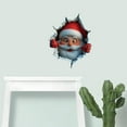 thumbnail image 5 of DAMAI Christmas Cartoon Elk Breaking The Wall Window Stickers Decorations, Removable Large Santa Claus Elk Wall Stickers DIY Xmas Art Home Decor for Winter Christmas Holiday New Year Supplies, 5 of 6