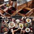 thumbnail image 3 of Placemats for Dinning Table Set of 8, Red Rose Vintage Abstract Garden Flower Floral Black Burlap Kitchen Place Mats Waterproof Cloth Table Mats, Indoor Outdoor Placemats Easy Clean Dinner Decor, 3 of 8