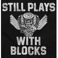 thumbnail image 2 of Still Plays With Blocks Mechanic Plus Size Crewneck Graphic Tee Shirt Brisco Brands 2X, 2 of 5