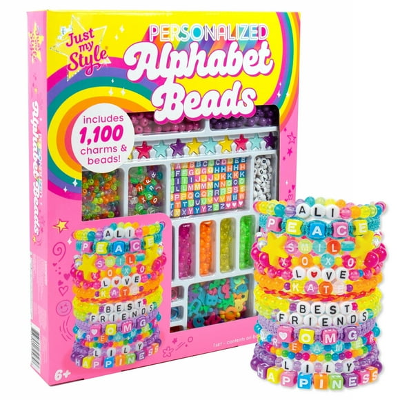 Just My Style Personalized ABC Beads Jewelry Making Kit, Child, Ages 6+
