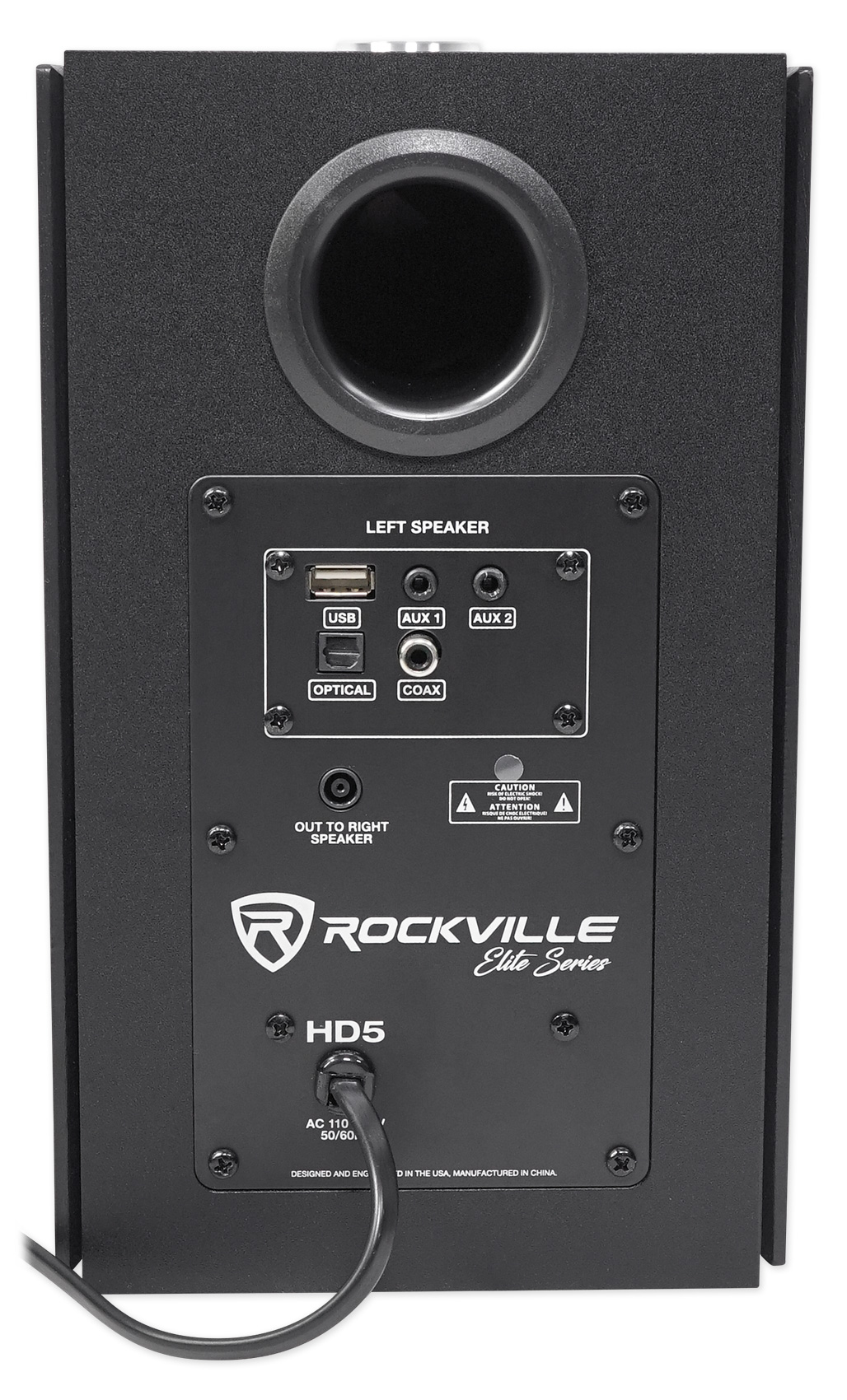 (2) Rockville HD5B 5" Powered Bluetooth Bookshelf Home Theater Speakers+Stands - image 5 of 11