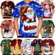 thumbnail image 2 of Camiseta de Navidad con estampado 3D para hombre, camisa de manga corta Unisex, informal, dibujos animados de Papá Noel, regalo divertido para niños, 2 of 4