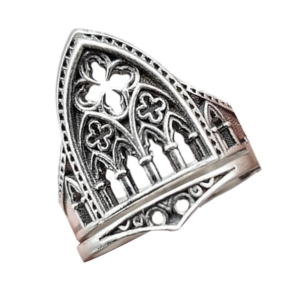 lanema Alloy Rings With Vintage Crosses Design Unique Crosses Pattern Rings Made From Sturdy Alloy For A Distinctive Look